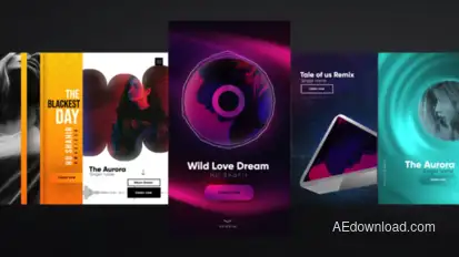 Instagram Modern Music Stories Video Displays template preview