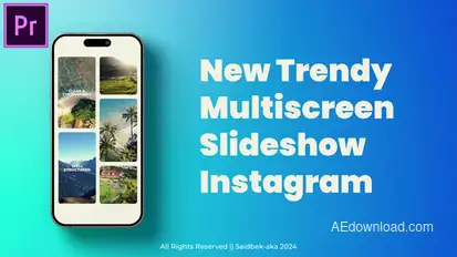 Instagram Multiscreen Slideshow MOGRT for Premier Pro Premiere Pro template preview
