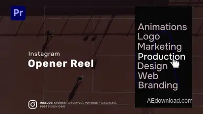 Instagram Opener Vertical Reel for Premiere Pro Premiere Pro template preview