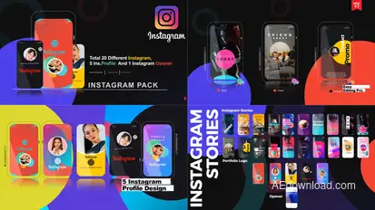 Instagram Pack Video Displays template preview