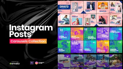 Instagram Posts Collection Video Displays template preview