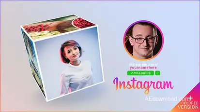 Instagram Promo Cube Gallery Video Displays template preview