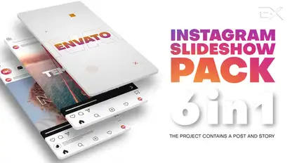 Instagram Slideshow Pack Video Displays template preview