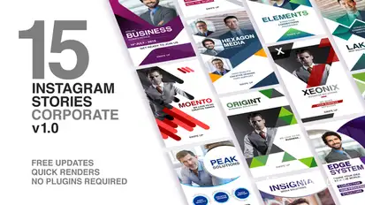 Instagram Stories - Corporate Video Displays template preview