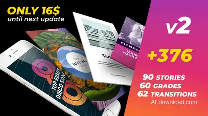 Instagram Stories Bundle Video Displays template preview