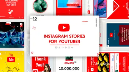 Instagram Stories for YouTuber Video Displays template preview