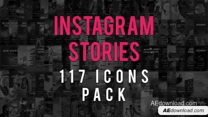 Instagram Stories Icons Pack Video Displays template preview