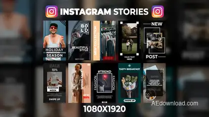 Instagram Stories | Premiere Pro (MOGRT) Premiere Pro template preview