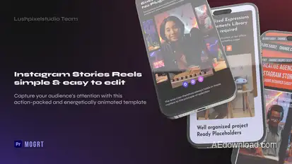 Instagram Stories Reels MOGRT Premiere Pro template preview