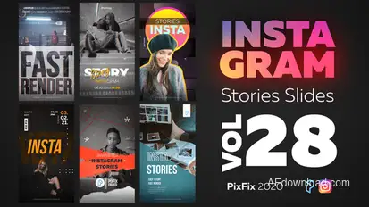 Instagram Stories Slides Vol. 28 Video Displays template preview