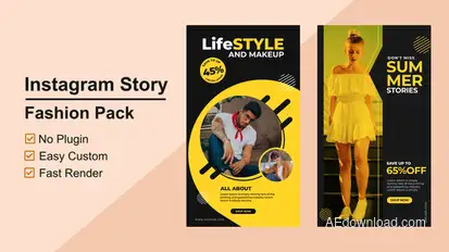 Instagram Stories V01 Video Displays template preview