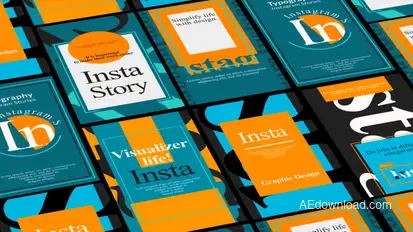 Instagram Typographic V7 Premiere Pro template preview