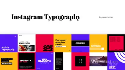 Instagram Typography Video Displays template preview
