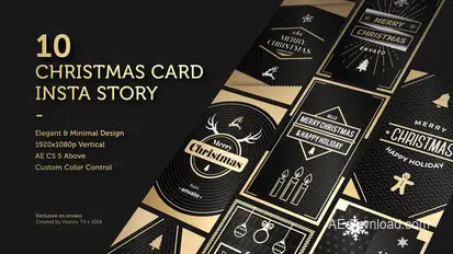 Instastory Christmas Video Displays template preview