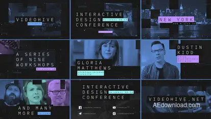 Interactive Design Conference - Event Promo Video Displays template preview
