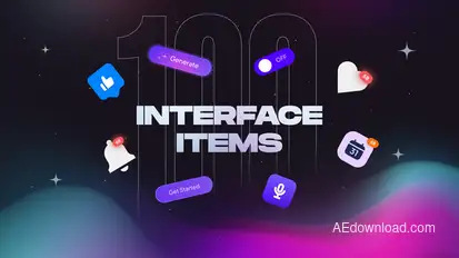 Interface Items Library for Premiere Pro Premiere Pro template preview