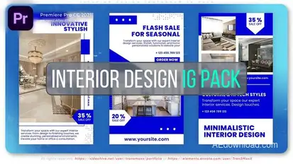 Interior Design Instagram 10 PACK Premiere Pro template preview