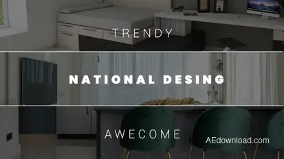 Interior Furniture Portfolio MOGRT Premiere Pro template preview