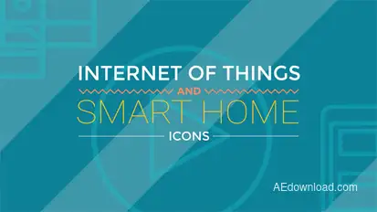 Internet Of Things and Smart Home Icons Video Displays template preview