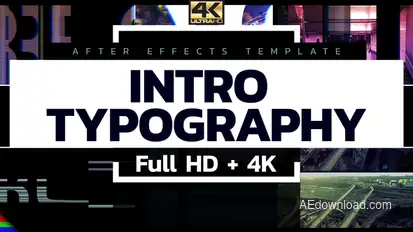 Intro Typography Video Displays template preview