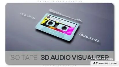 ISO Tape 3d Audio Visualizer Video Displays template preview