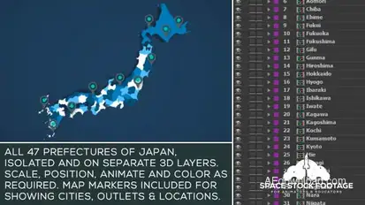 Japan Map Kit Video Displays template preview