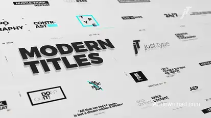 Just Type | Modern Titles Video Displays template preview