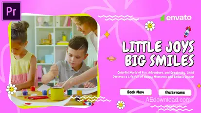 Kids Promo Slideshow MOGRT for Premier Pro Premiere Pro template preview