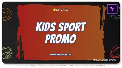 Kids Sport Promo Premiere Pro template preview