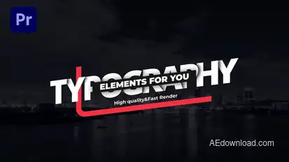 Kinetic Big Titles for Premiere Pro Premiere Pro template preview