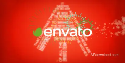 Kinetic Type Christmas Greetings Video Displays template preview