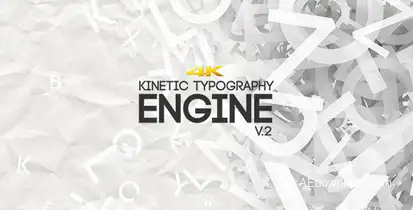 Kinetic Typography Engine V2 4K Video Displays template preview