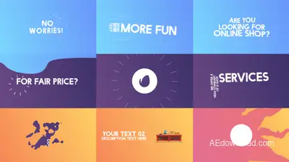 Kinetic Typography Video Displays template preview