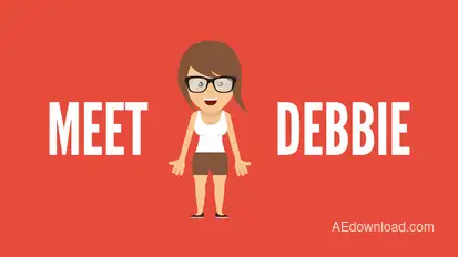 Kinetic Typography with Debbie & Dillan Video Displays template preview