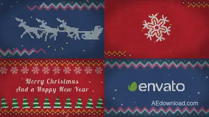 Knitting Logo Premiere Pro template preview