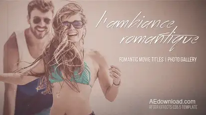 L'ambiance Romantique - Cinematic Titles | Gallery Video Displays template preview