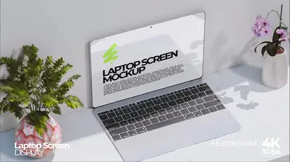 Laptop Screen Mockup Premiere Premiere Pro template preview