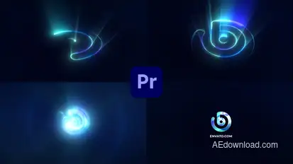 Laser Ray Streaks | Light Shine Lines Logo Premiere Pro template preview