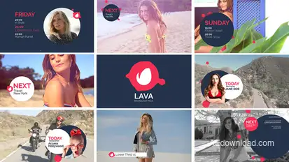 Lava Broadcast Package Video Displays template preview
