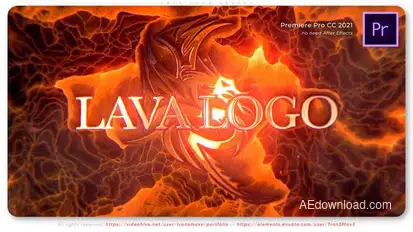 Lava Logo Reveal Premiere Pro template preview