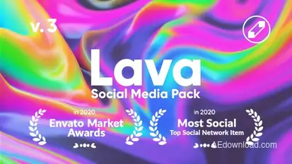 Lava | Social Media Pack Video Displays template preview
