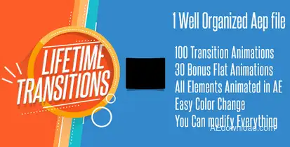 Lifetime Transitions Pack Video Displays template preview