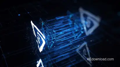 Light Rays Logo Video Displays template preview