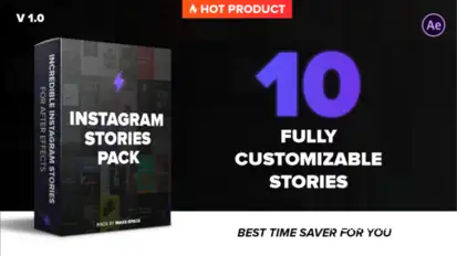 Lightning Stories Video Displays template preview