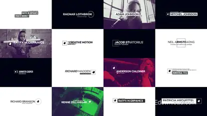 Line Lower Thirds 03 Premiere Pro template preview