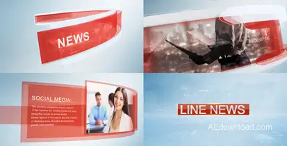 Line News 2 Video Displays template preview