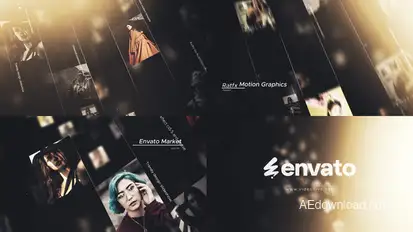 Line Photo Opener Premiere Pro template preview