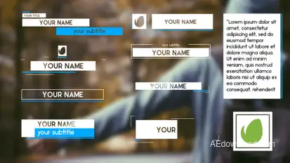 Lines - Clean and Simple Lower Thirds Video Displays template preview