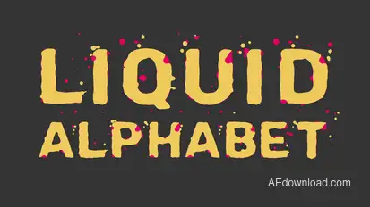 Liquid Alphabet Premiere Pro template preview