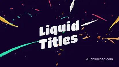 Liquid Animation Titles Video Displays template preview